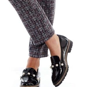 Alex Marie
Garnella Patent Pearl Detail Lug Sole Loafers